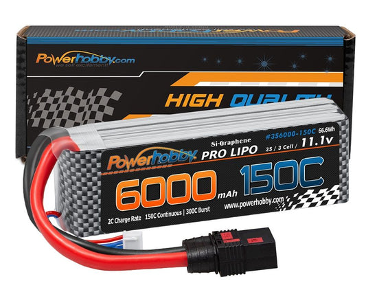 Powerhobby 3s-6000mah-150c-QS8 XTREME 3S 11.1V 6000mah 150c-300C Lipo Battery W