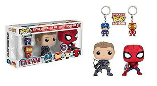 Captain America / Iron Man / Hawkeye / Spider-Man (Civil War) 4-Pack