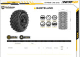 Powerhobby PHB3105CBMSGB WASTELAND SC Belted Tires (2) with Removable Hex Wheels