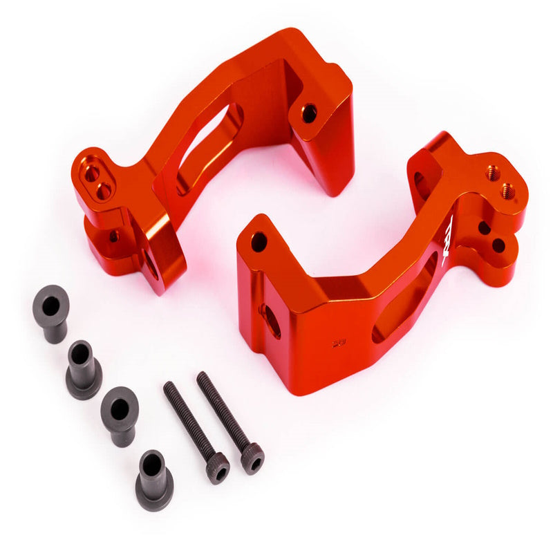 Traxxas 9532R Caster Blocks C-Hubs 6061-T6 Aluminum Red-Anodized SLEDGE TRA1