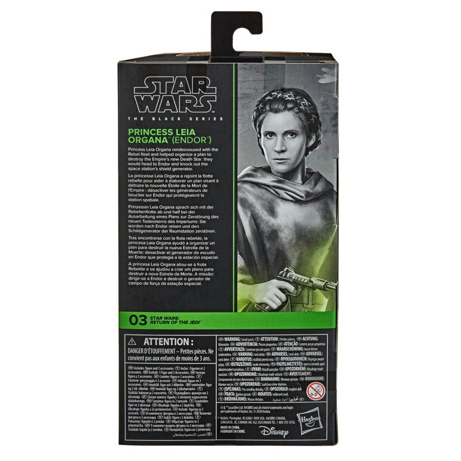 Star Wars The Black Series Princess Leia Organa (Endor Battle Poncho) 6-Inch Action Figure