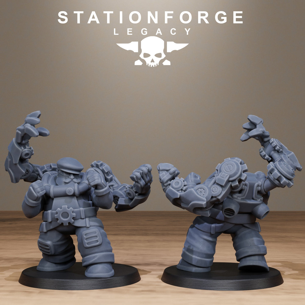 3D Printed Ironvale Dwarf Leaders by Stationforge Miniatures