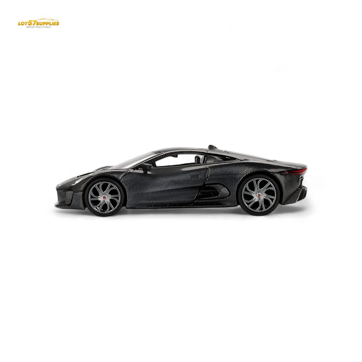 Mini-GT Jaguar C-X75 Test Car Carbon Fiber 1:64
