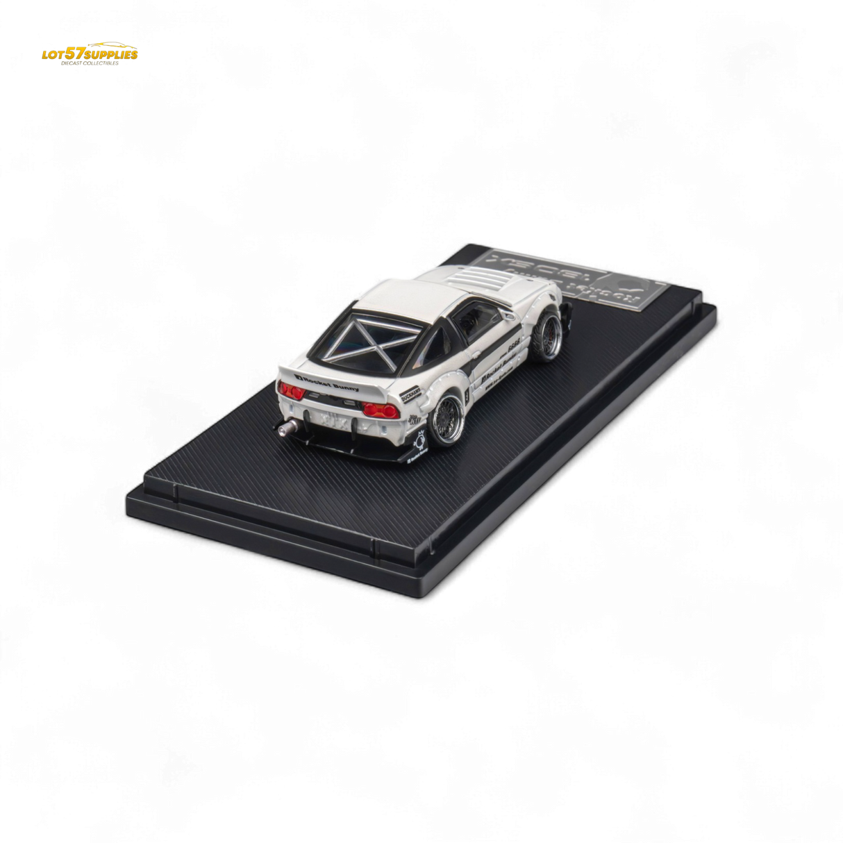MicroTurbo Nissan 180SX Pandem Rocket Bunny White 1:64