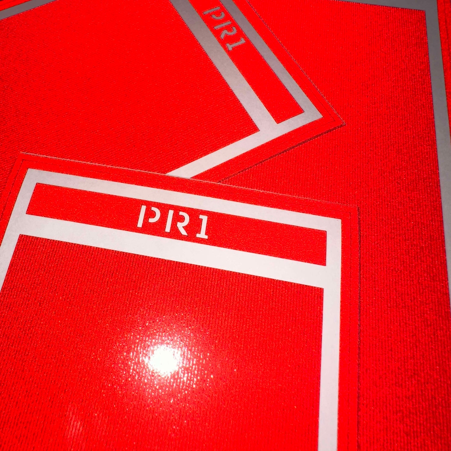 N Scale Passenger Car Red Reflective Markings Set