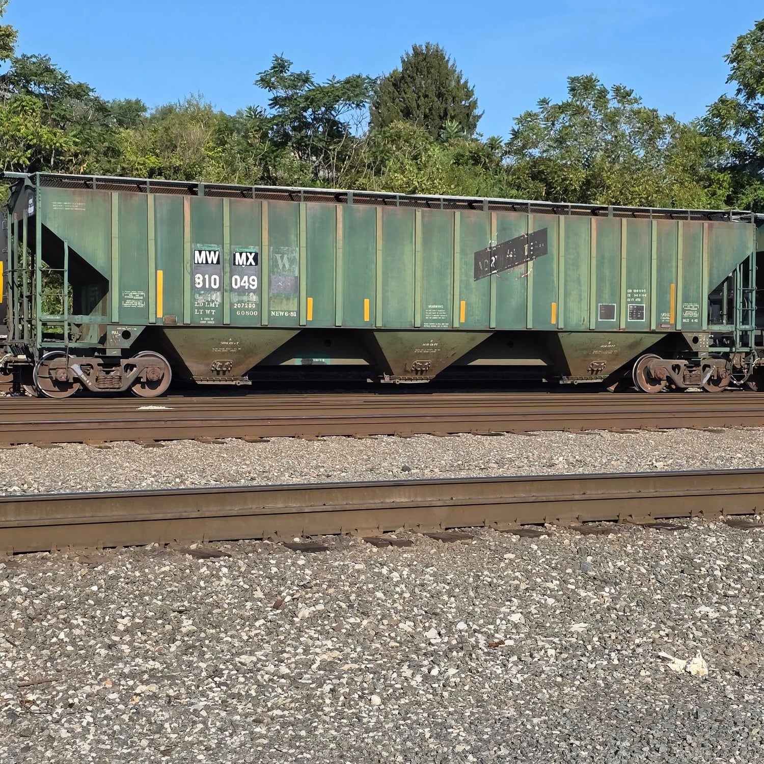 HO Scale MWMX Ex CNW Covered Hoppers Patch Decal Set