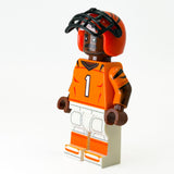 #1 WR Bengals Football Player Minifig made using LEGO parts - B3 Customs