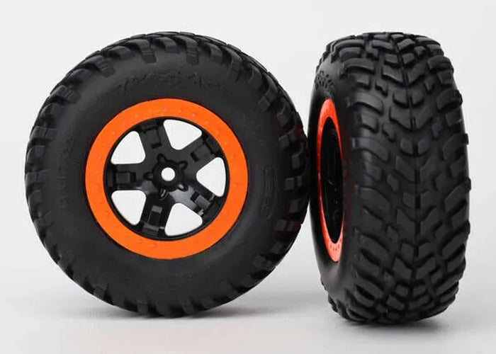Traxxas TRA5863 Tires & wheels Beadlock assembled glued Orange Slash