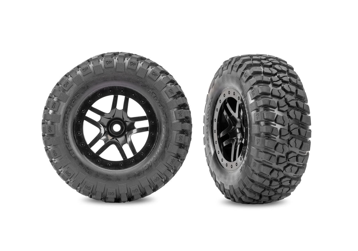 Traxxas 5883-BLK SCT Split-Spoke Wheels BFGoodrich Tires