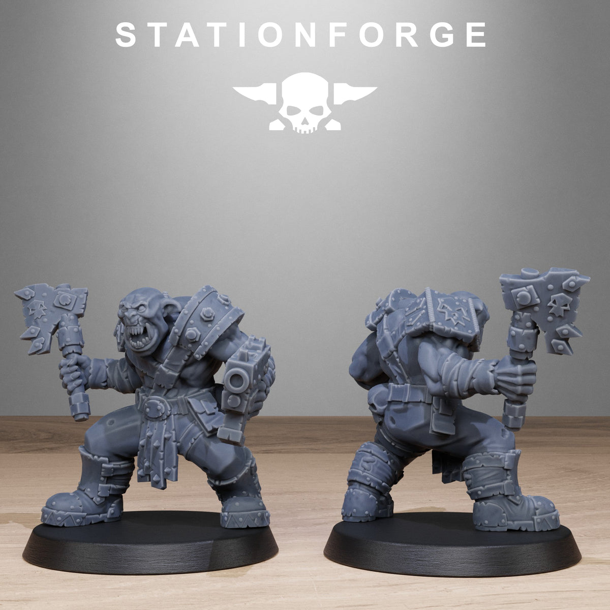 3D Printed Orkaz Bros Infantry by StationForge Miniatures