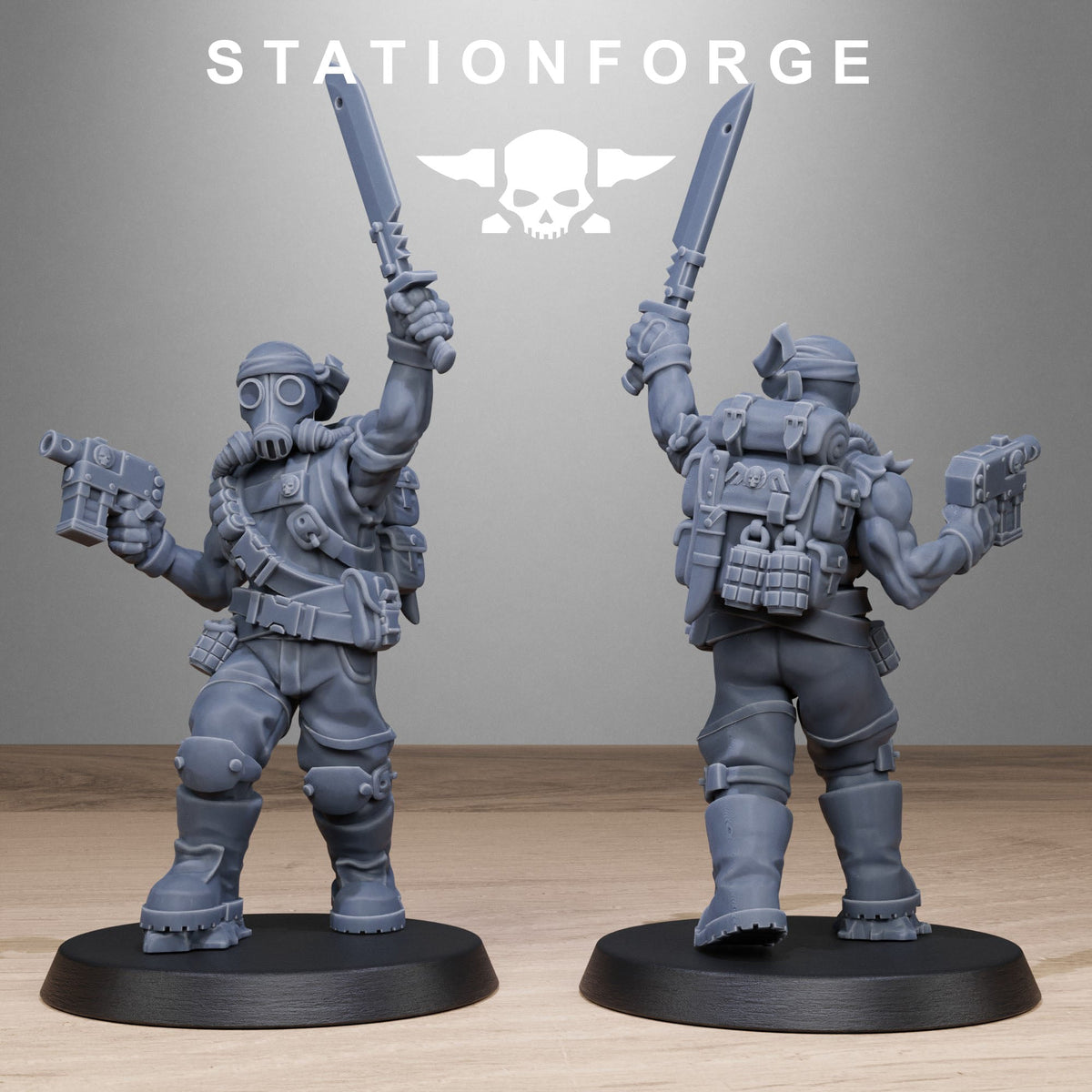 3D Printed GrimGuard Jungle Fighters by StationForge Miniatures