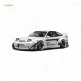 MicroTurbo Nissan 180SX Pandem Rocket Bunny White 1:64