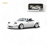 Microturbo Custom MX5 Rocket Bunny Metallic White 1:64