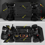 IRonManRc 1/8 Arrma Vendetta 3S BLX, Carbon Fiber KIT Front Rear Splitter, Chassis Side Skirts, Rear Fender Flares
