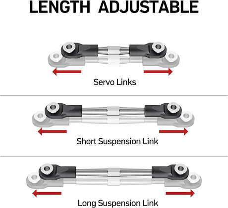 IHN Traxxas Slash Rustler Stampede 4x4  Aluminum Alloy Adjustable Tie Rods