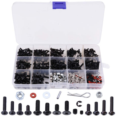 Island Hobby Nut 500pcs Universal RC Screw Kit Screws 1/8 1/10 Rc Cars