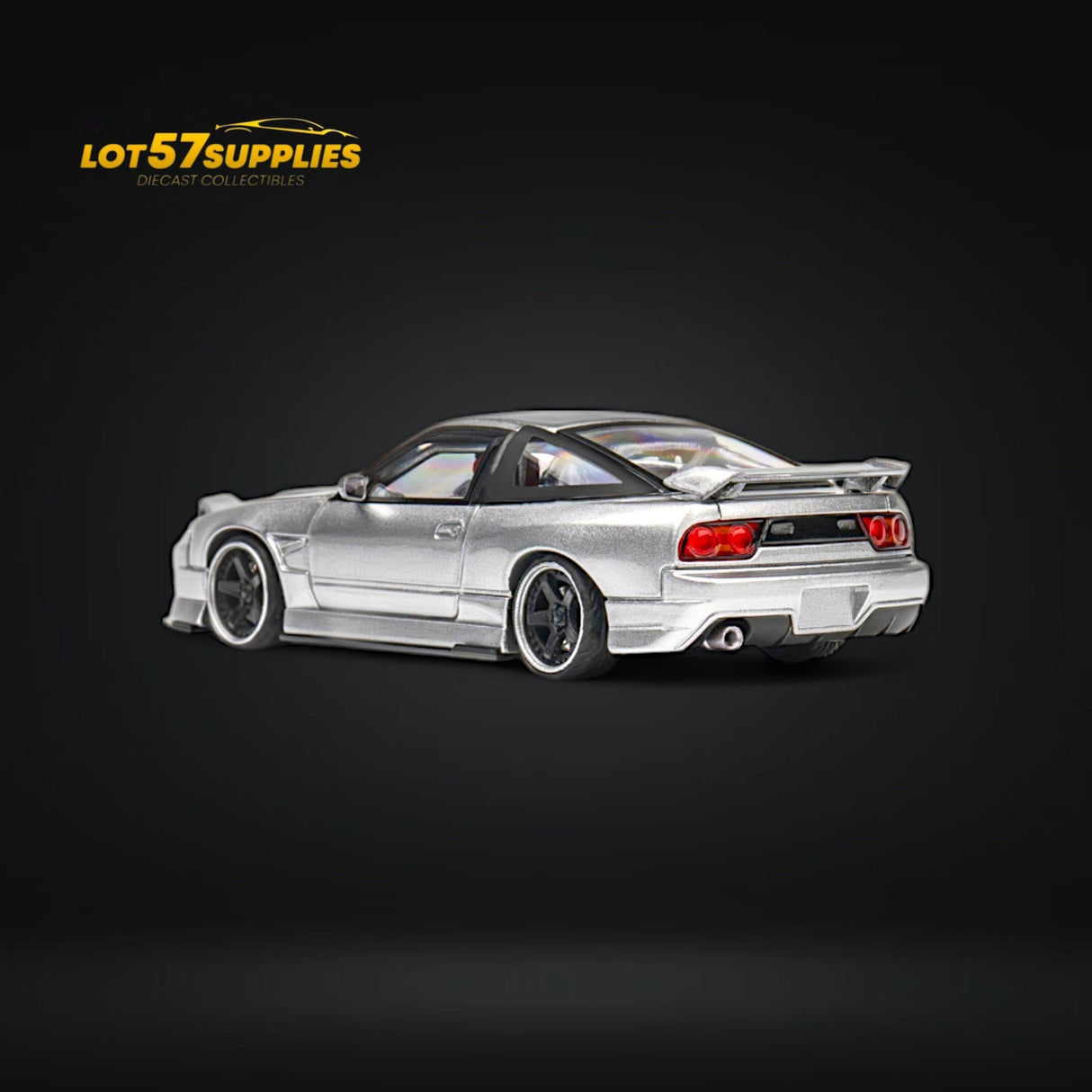 MicroTurbo Nissan 180SX Miyabi Metallic Silver 1:64