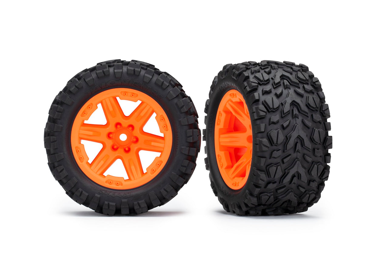 Traxxas 6773A RXT 2.8" Orange Wheels & Talon EXT Tires (2)