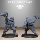 3D Printed GrimGuard Jungle Fighter Mutants x10 by StationForge Miniatures