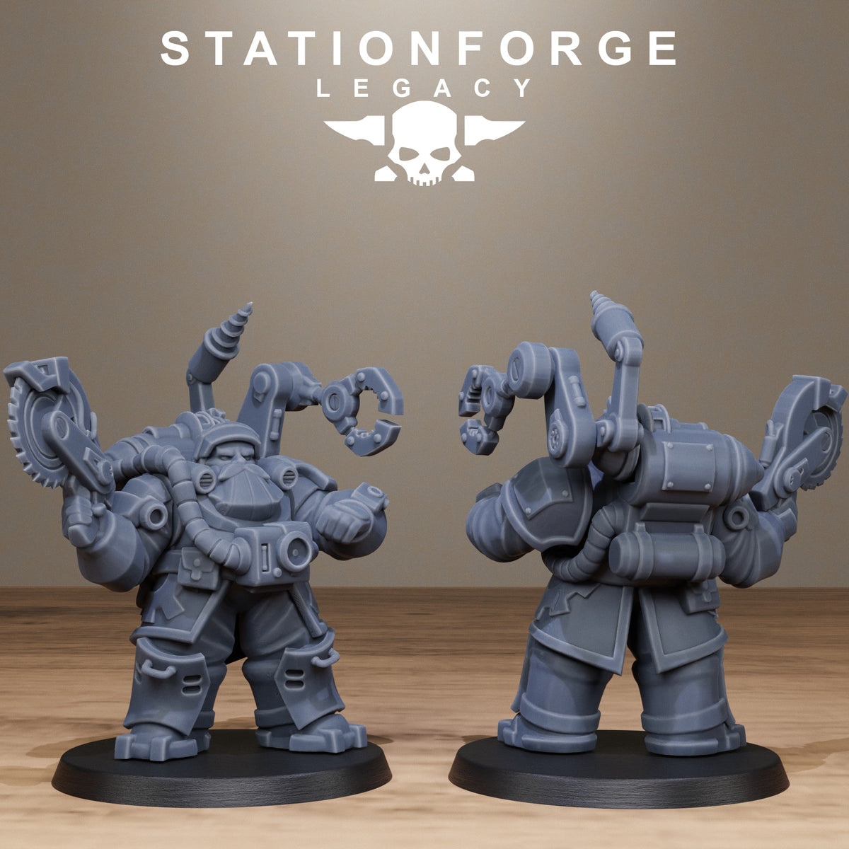 3D Printed Ironvale Dwarf Leaders by Stationforge Miniatures