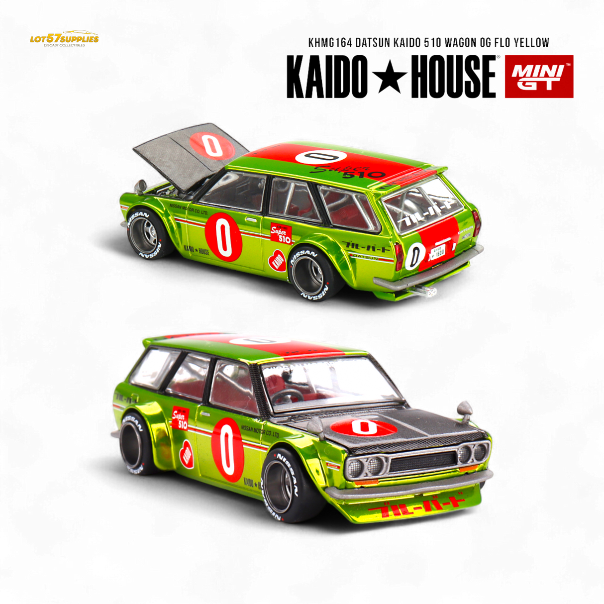 Mini GT Datsun 510 Wagon OG Ho Yellow 1:64