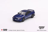 Mini-GT Nissan Skyline GT-R R32 Metallic Blue 1:64