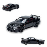 Street Weapon Nissan R34 GT-R Black Snow Drift 1:64