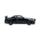 Street Weapon Nissan R34 GT-R Black Snow Drift 1:64
