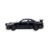 Street Weapon Nissan R34 GT-R Black Snow Drift 1:64