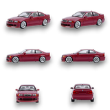 YM Model BMW E46 Alpina B3 Deep Wine Red 1:64