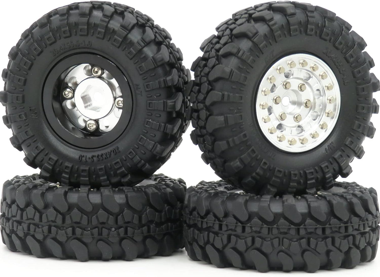 IRONMANRC 1/24 BEADLOCK 1.0 RIMS & TIRES TRX4M & SCX24