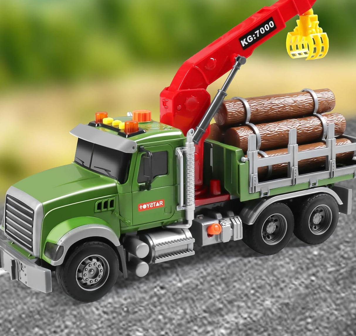 Dowilin Large Timber Truck with Loading Crane and 6 Trunks