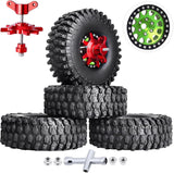 IRonManRc 1.9 Beadlock Wheels and Tires 120mm / 4.72inch Height w/ Mounting Tool