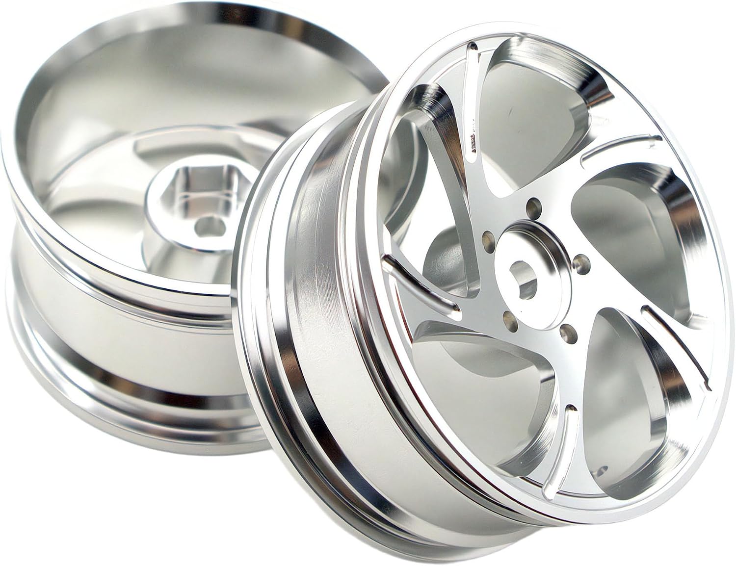 IRonmanRc 1/10 on Road Aluminum Silver 5 Diamond Wheel Rims ( 4 pack )