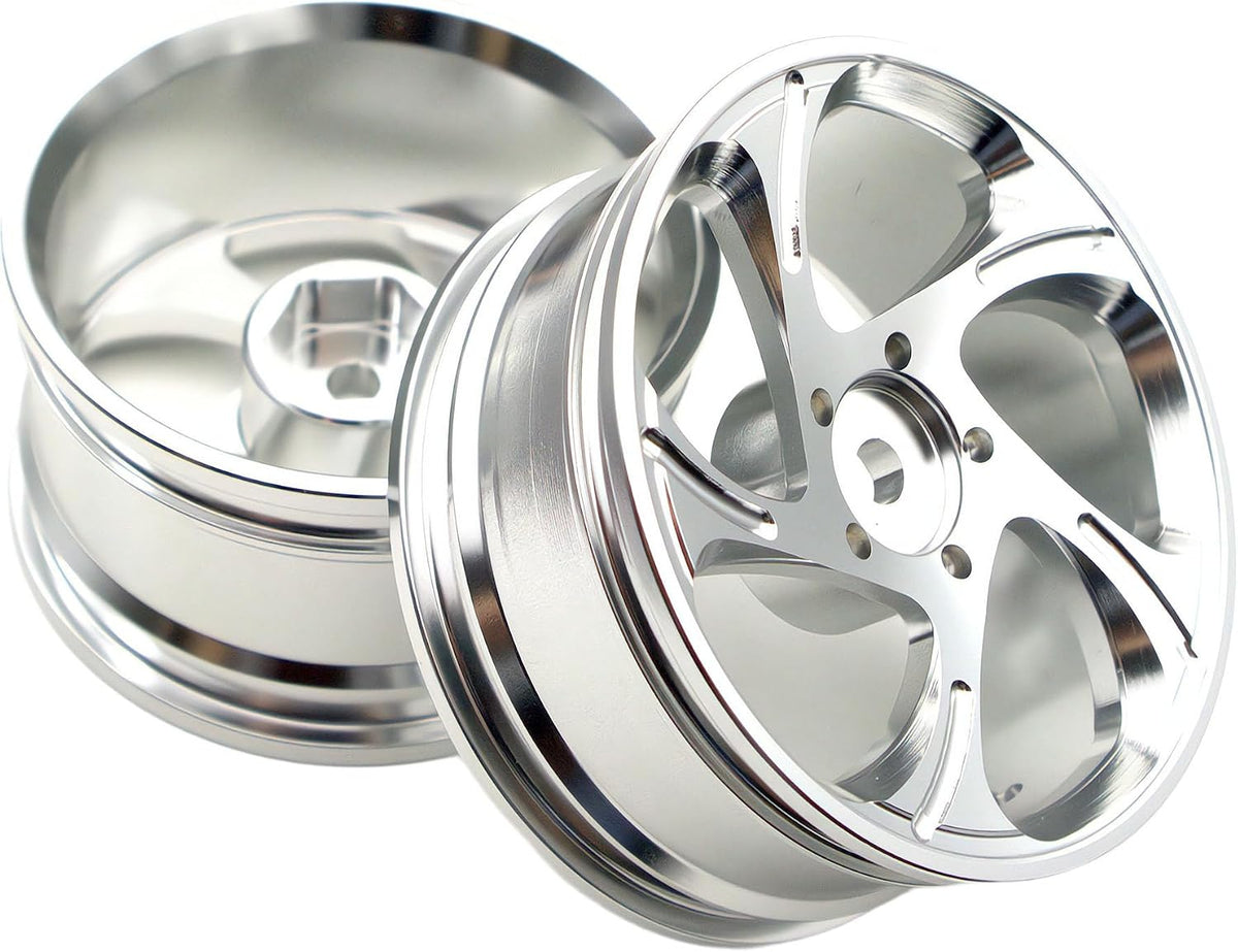 IRonmanRc 1/10 on Road Aluminum Silver 5 Diamond Wheel Rims ( 4 pack )
