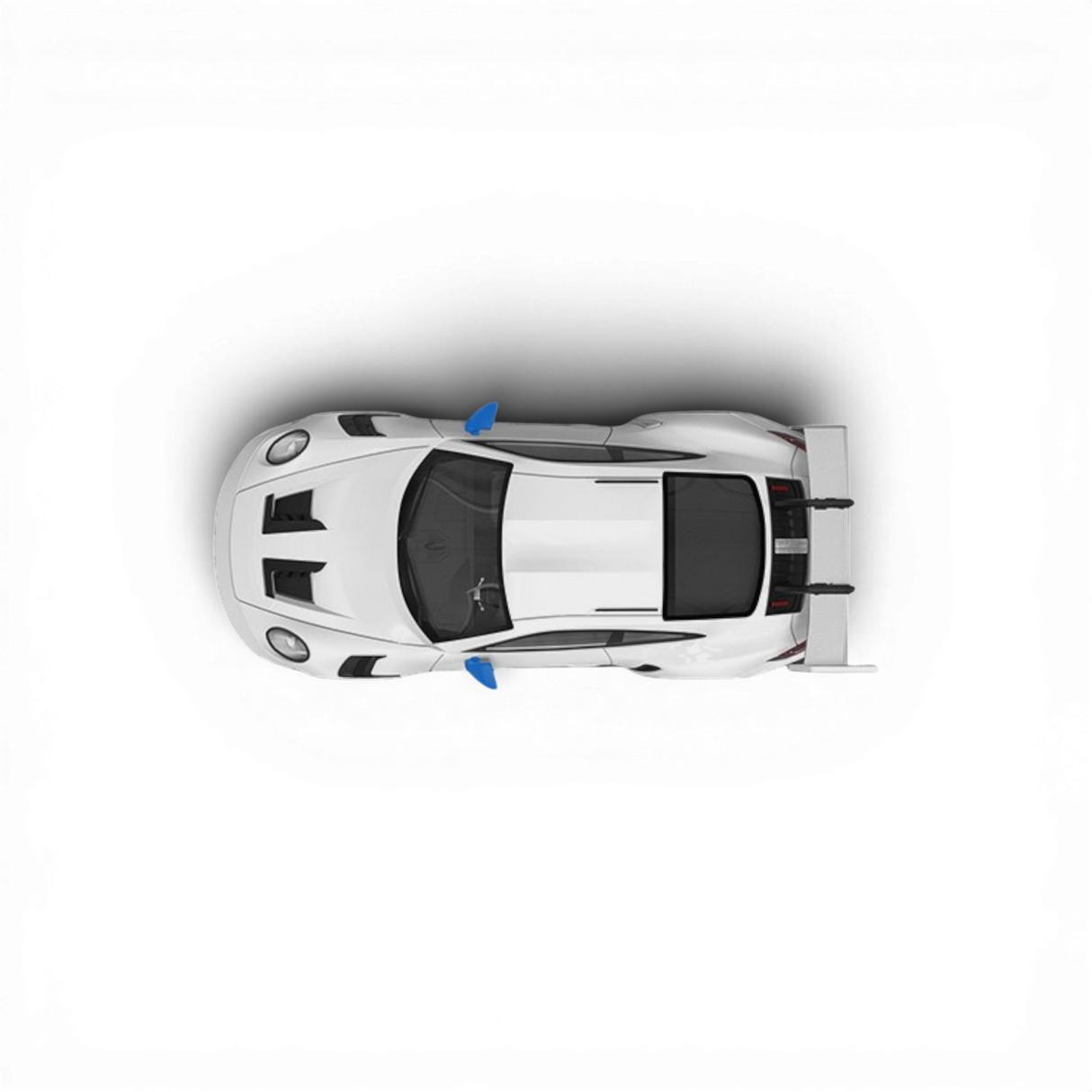 TPC Porsche 911 GT3 RS White Blue Wheels 1:64