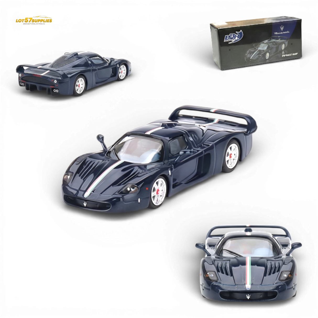 BBR Maserati MC12 Stradale Blue Metallic 1:64