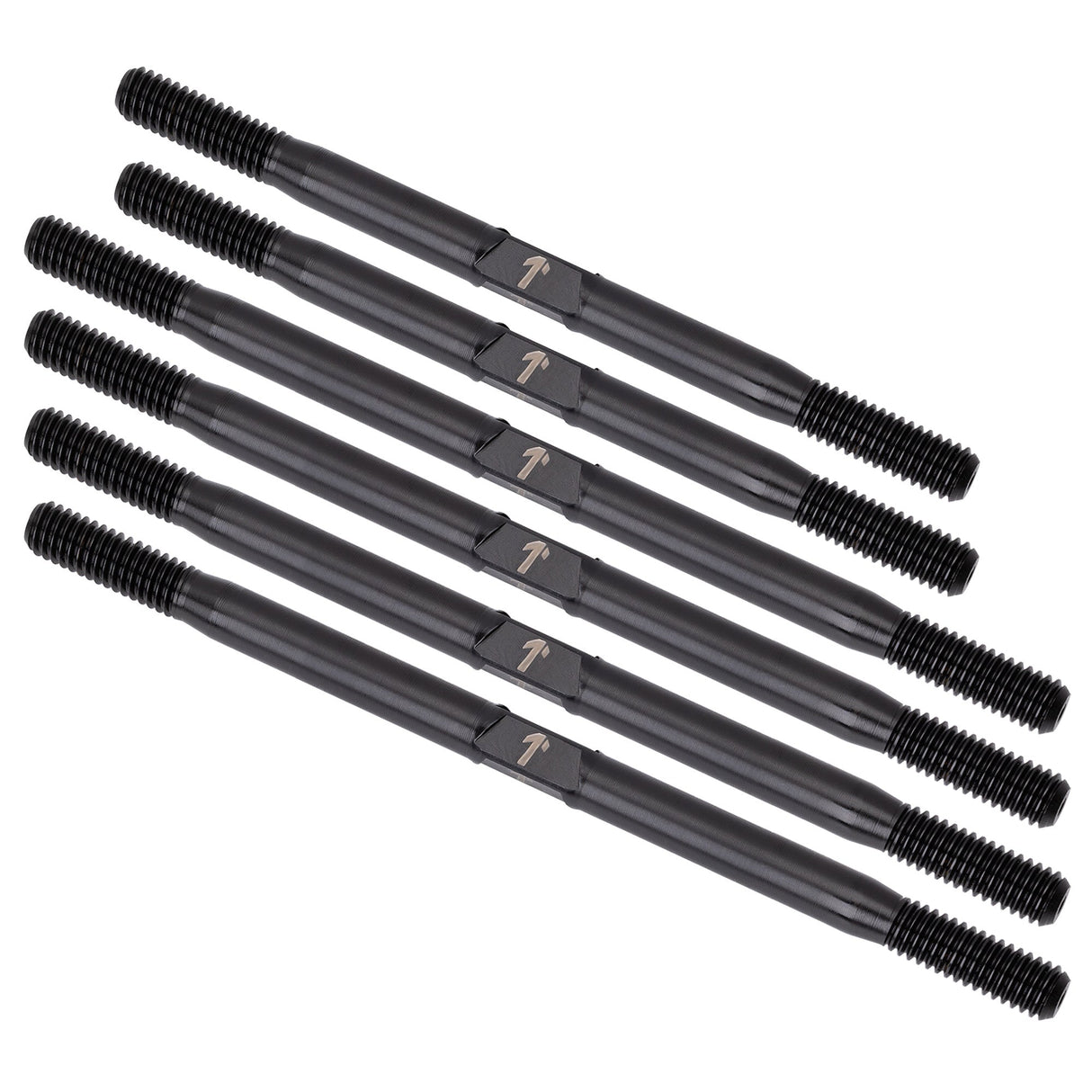 1up Racing Pro Duty Titanium Turnbuckle Set - Black Nitride - AE T7 & SC7