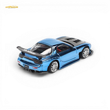 Pop Race Mazda RX-7 Re-Amemiya Blue Chrome 1:64