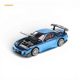 Pop Race Mazda RX-7 Re-Amemiya Blue Chrome 1:64