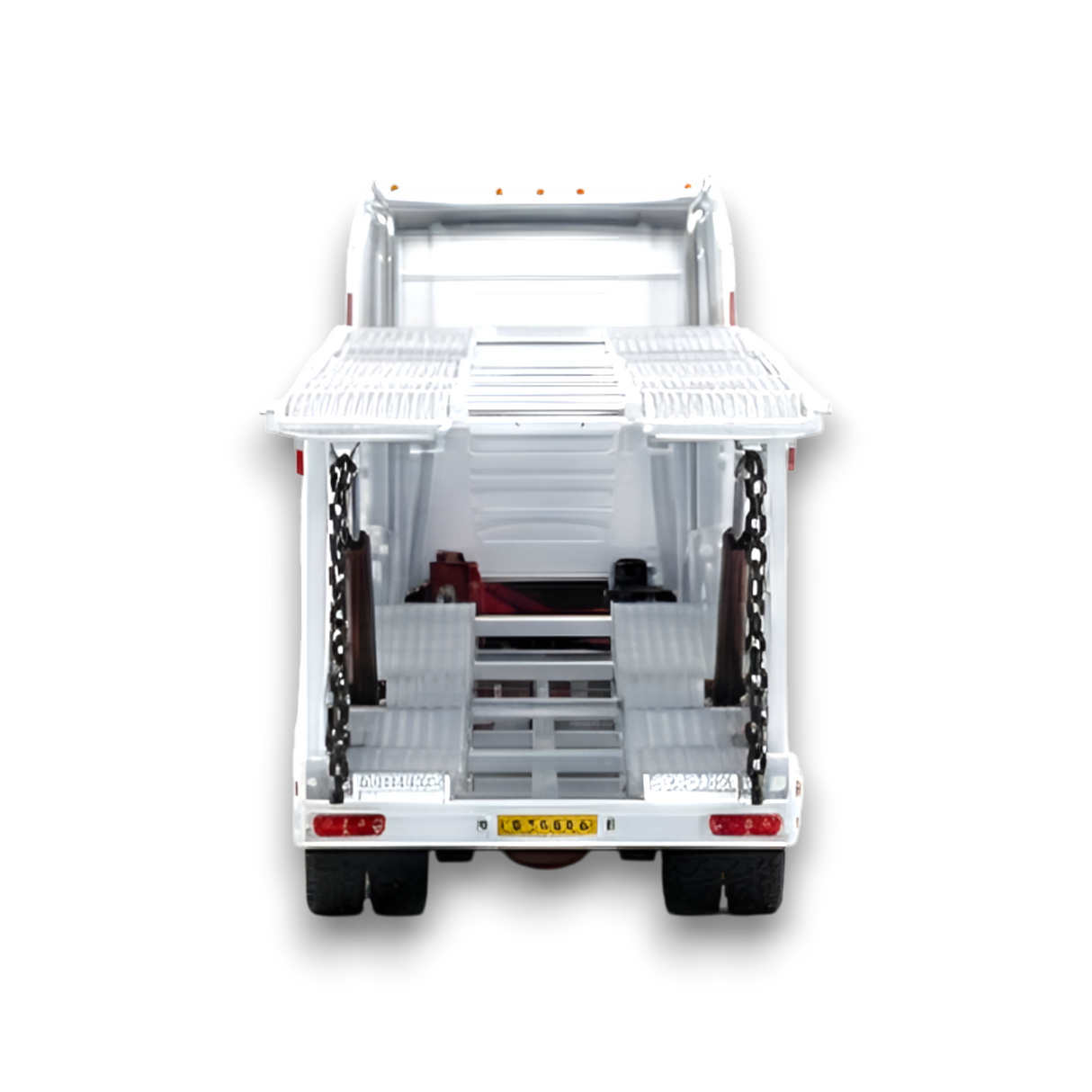 Flame Scania Car Carrier Transport Truck Red White 1:64 - Limited to 299 Pcs