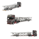 Flame Scania Car Carrier Transport Truck Grey Red 1:64 - Limited to 299 Pcs