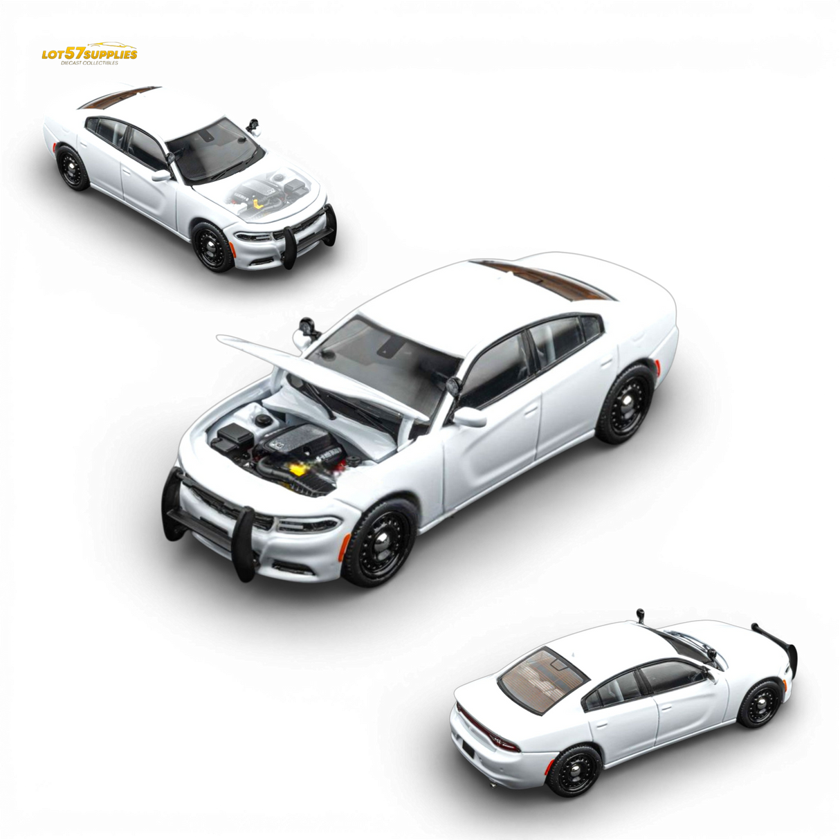 Elite Collectibles Dodge Warhorse Police Interceptor White 1:64