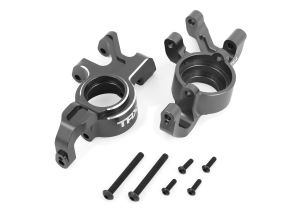 TRAXXAS 7836-GRAY STEERING BLOCKS ALUM GRAY