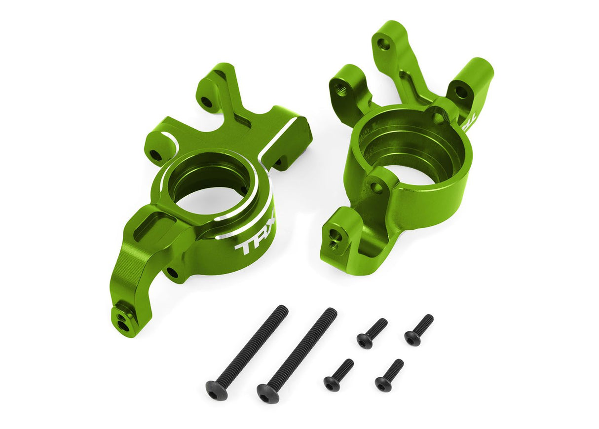 TRAXXAS 7836-GRN STEERING BLOCKS ALUM GREEN