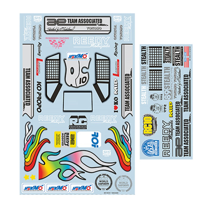 Associated 6746 RC10 '89 Stealth Car Masami Edition Decal Sheet