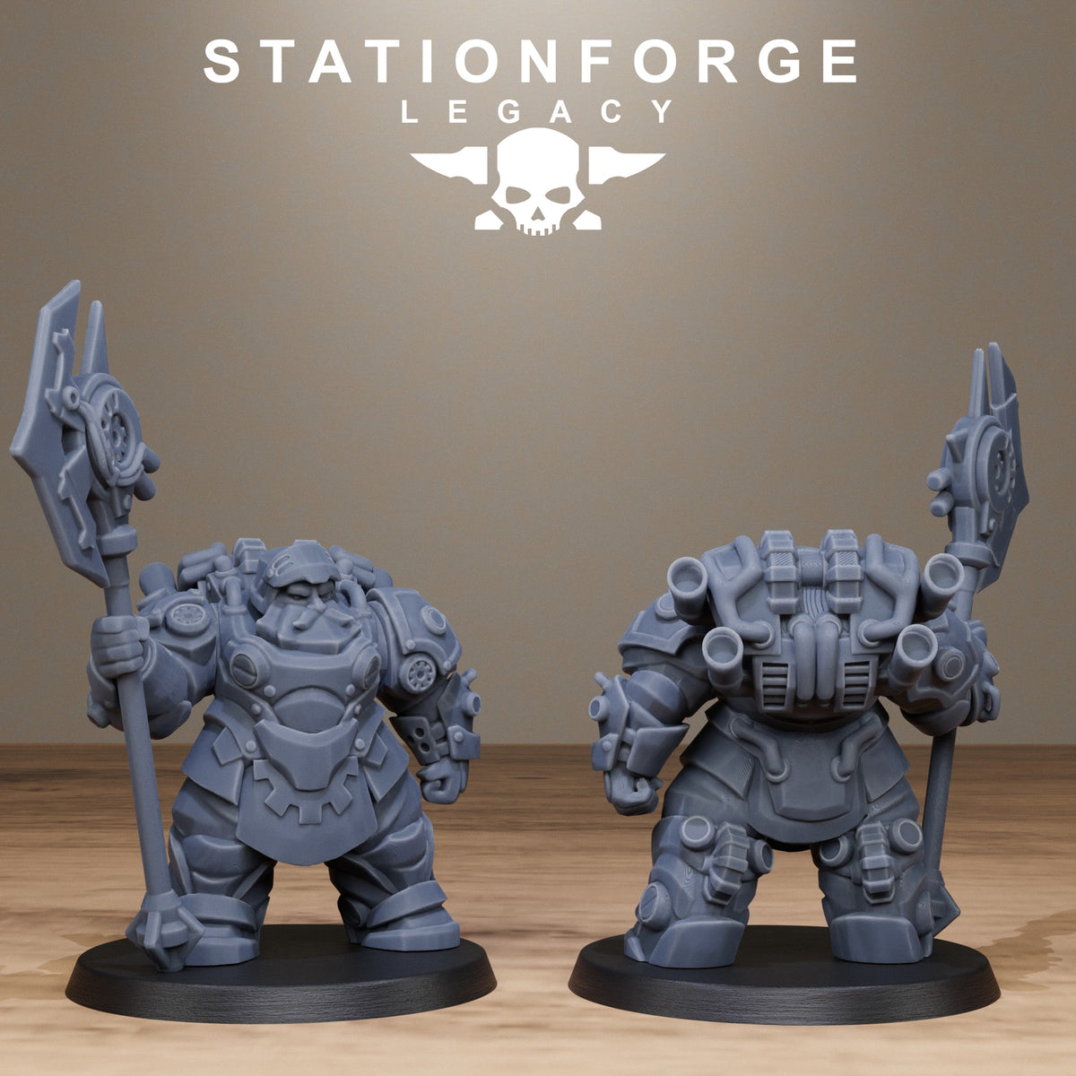 3D Printed Ironvale Dwarf Leaders by Stationforge Miniatures