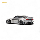MicroTurbo Nissan 180SX Pandem Rocket Bunny White 1:64