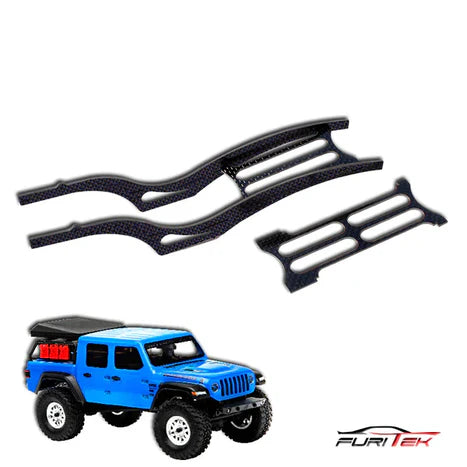 Furitek FUR-2112 Scythe CF Rail Frame For SCX24 Jeep Gladiator - Blue