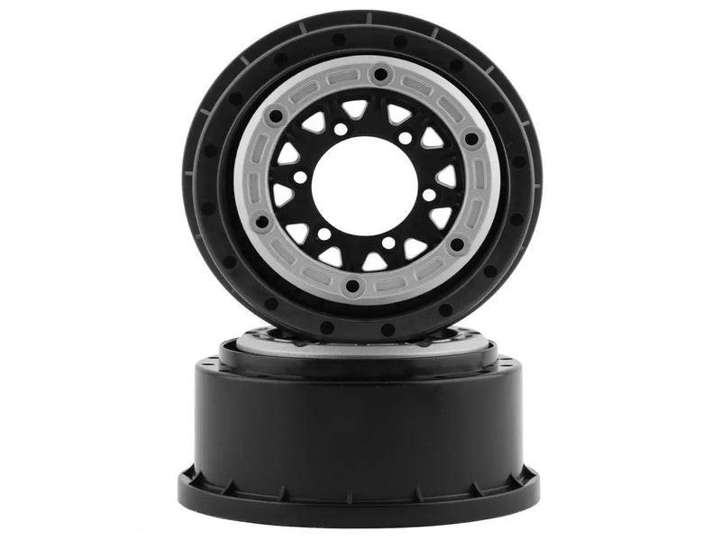 Pro-Line Racing 2811-03 Raid Bead-Loc 2.2/3.0" Short Course Silver/Black Wheels